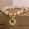 Jade Morgan Stone Mori Style High Sense Peace Buckle Bracelet