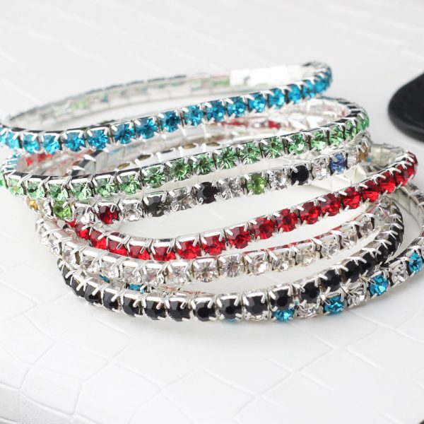 Full Diamond Elastic String Bracelet Female European And American All-matching