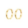 Gold Pigment Ring Earrings Female Circle Ear Studs