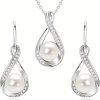 Simulated Pearl Jewelry Diamond Inlaid Clavicle Chain To Give Mom