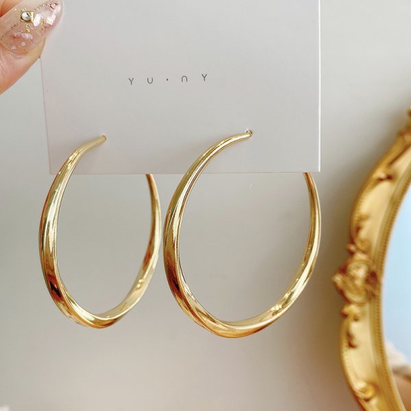 Senior Retro Earrings Women's Big Circle