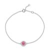 S925 Silver Inlay Color Moissanite Bracelet