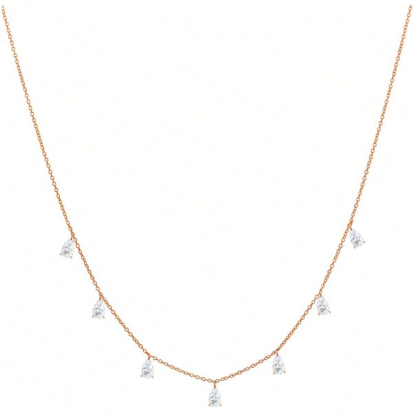 Gentle Drop-shaped Artificial Zircon Necklace