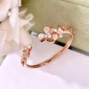 Three-leaf Flower Micro Inlaid Zircon  Bracelet