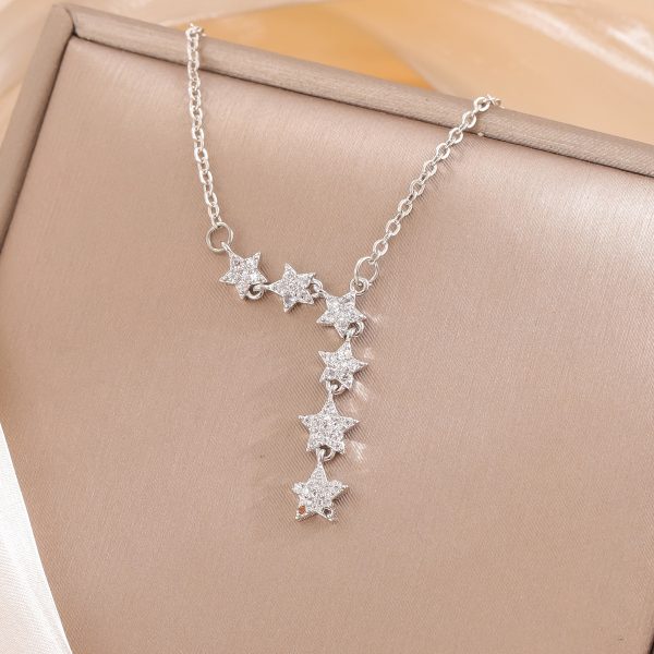 Fashion Temperament Multiple XINGX Creative Diamond Pentagram Clavicle Chain