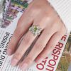 S925 Sterling Silver Irregular Personality Unisex Style Prehnite Open Ring