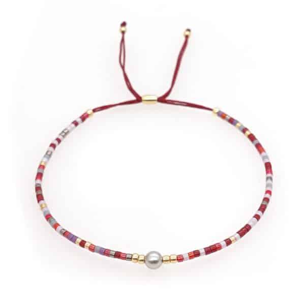 Semi-precious Stone Lucky Stone Bead Women's Colorful Beaded Bracelet