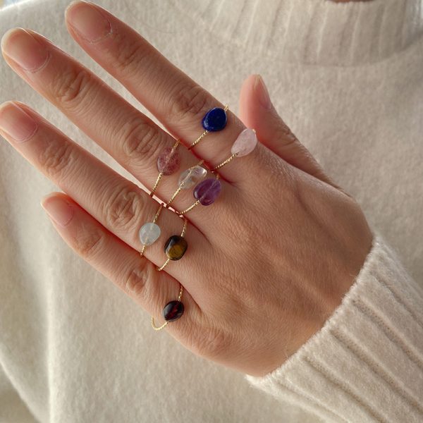 Colored Agate Niche Design Ring