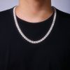 Square Rock Candy Chain Personalized Design Moissanite Cuban Chain Necklace