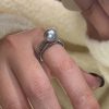 Black Pearl Open Index Finger Ring Female Affordable Luxury Fashion