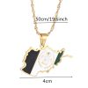 Map Stainless Steel Necklace For Men And Women