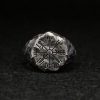 Rune Snowflake Compass Totem Men's Ring