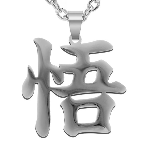 Trendy Alloy Letter Chinese Character Pendant Necklace