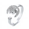 Micro-inlaid Free Rotating Zircon Star Moon Anti-anxiety Ring
