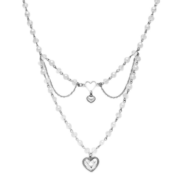 Fashion Sweet Hot Girl Love Multi-layer Pearl Necklace Female