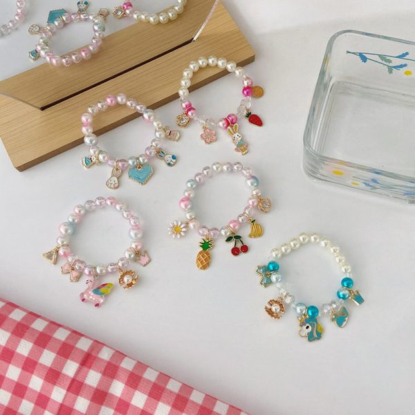 Pearl Cartoon Bracelet Cute Gradient Color