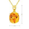 New 8 Karat Natural Citrine Pendant