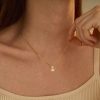 St Delan Simple Pearl Zircon Necklace Women's Stainless Steel