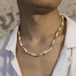 Coconut Shell Natural Stone Beaded Hip Hop Versatile Clavicle Chain