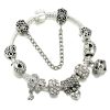 Heart Lock Key Letter Pendant Women's Bracelet