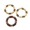 European And American Exaggerated Famous Brand Multi-layer Wooden Necklace, Bracelet Set