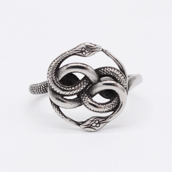 European And American Personalized Retro Internet Hot Double Snake Ring Cold Wind