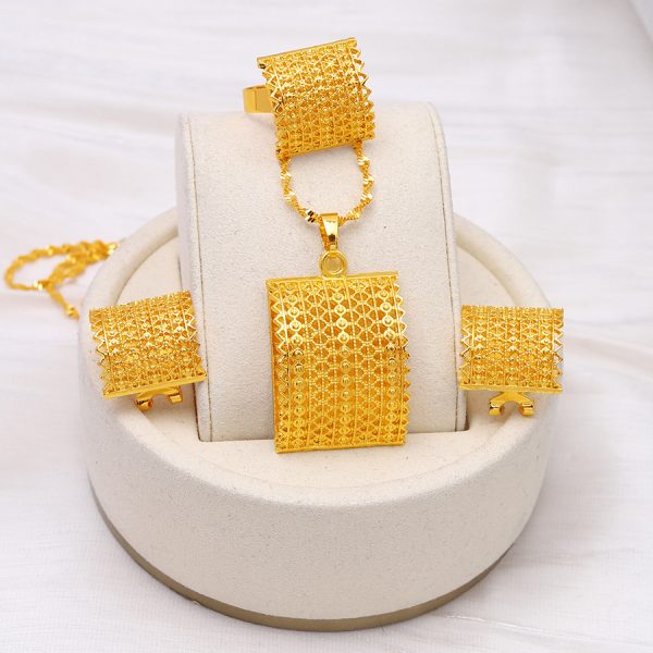 Bridal Luxury Jewelry Suit Women's Wedding Gold