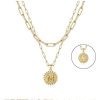 O1CN017dTph11fIiynBU4g2_3857833984-0-cib.jpg Letter Accessories Double-layer Round Zinc Alloy Necklace