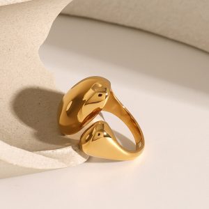 Women's Exaggerated European And American Stainless Steel Open Ring