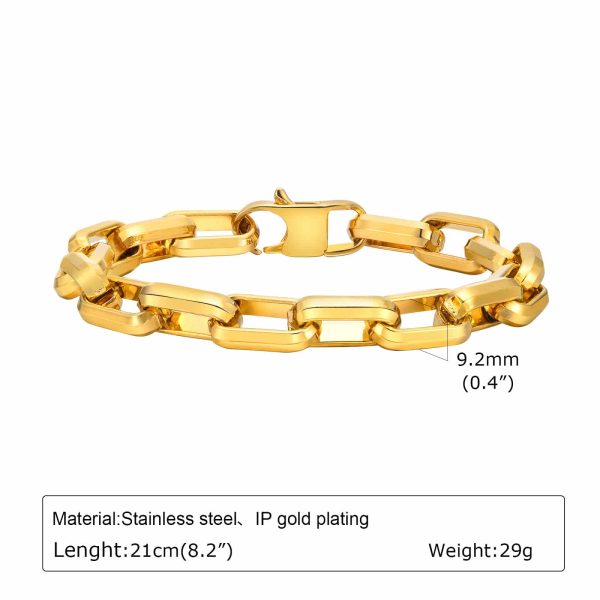 Stainless Steel Creative Bracelet Simple Square Chain