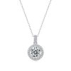 S925 Silver Inlay Moissanite Clavicle Chain Necklace
