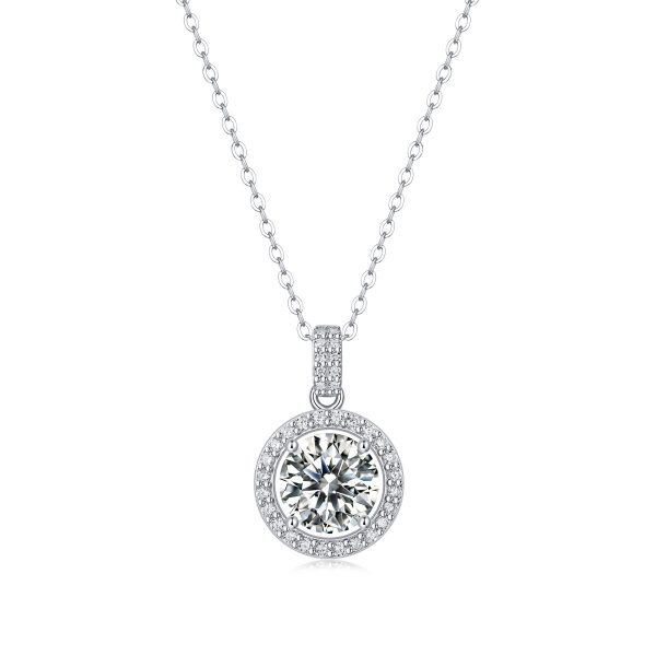 S925 Silver Inlay Moissanite Clavicle Chain Necklace