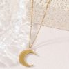 Simple Same Moon Titanium Steel Necklace
