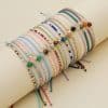 Semi-precious Stone Lucky Stone Bead Women's Colorful Beaded Bracelet