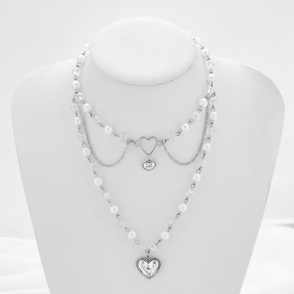 Fashion Sweet Hot Girl Love Multi-layer Pearl Necklace Female