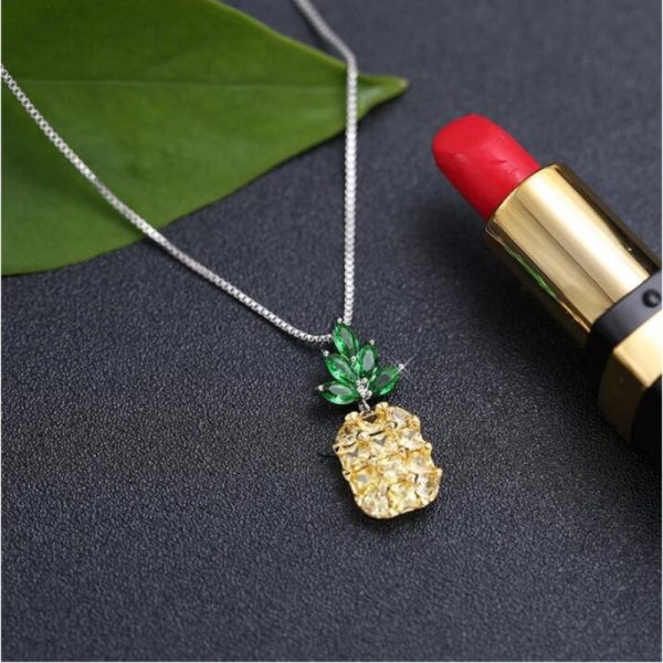 O1CN01CdIAaE1yjGHfUXhqC_2212473986614-0-cib.jpg Korean Fashion Fruit Pineapple Diamond Elegant Necklace