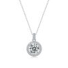S925 Silver Inlay Moissanite Clavicle Chain Necklace