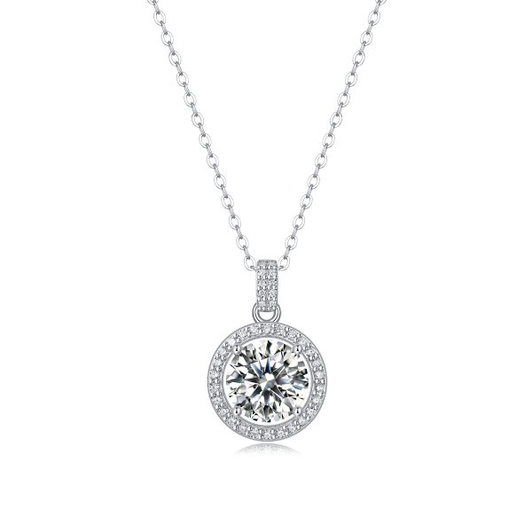 S925 Silver Inlay Moissanite Clavicle Chain Necklace