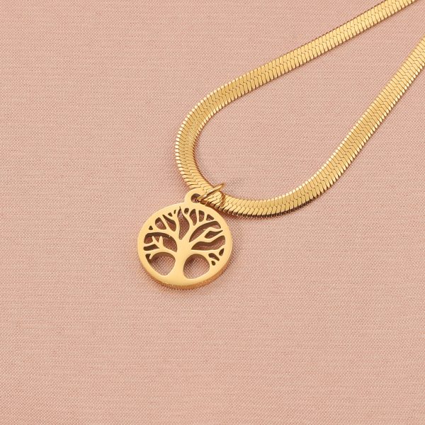 Stainless Steel Lucky Tree Affordable Luxury Fashion Clavicle Chain