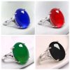 Natural Sapphire Ring Women's Adjustable Ethnic Style