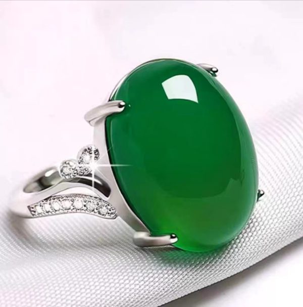 Natural Sapphire Ring Women's Adjustable Ethnic Style