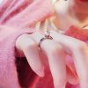 Six-claw Inlaid Zircon Women's Ring
