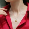 O1CN01Dx4VVO1J6tA0pgVJH_2215823730980-0-cib.jpg S925 Silver Luxury Round Cake Pendant Yellow Simulation Moissanite Necklace