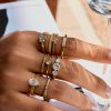 European And American Zircon Ring Titanium Steel No Fading