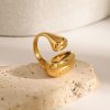 Women's Exaggerated European And American Stainless Steel Open Ring