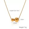 Minimalist Metal Beads Retro Titanium Steel Necklace For Women