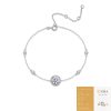925 Sterling Silver Special-interest Design Round Bag Anti-drop Buckle Adjustable Bracelet