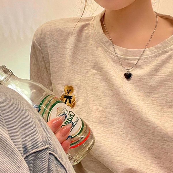 Simple Love Necklace Female Clavicle Chain Light Luxury Minority Simple