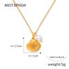French Vintage Shell Jeweled Pendant Design Sense