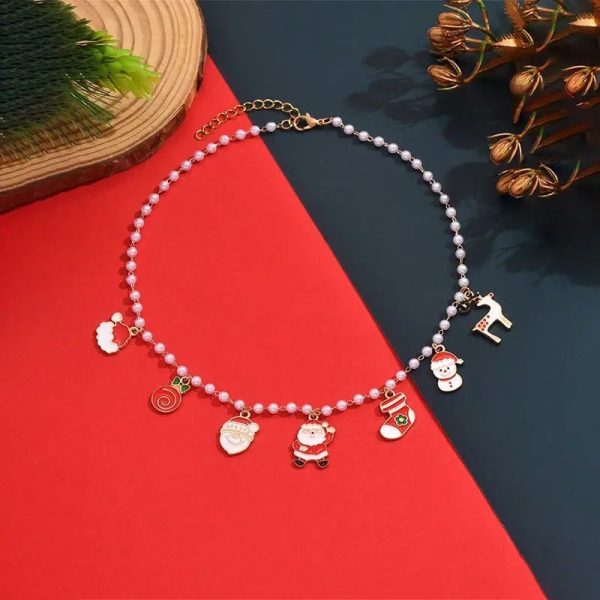 O1CN01ID0nnz1GeNJyKK31f_2214925210647-0-cib.jpg Cute Cartoon Stringed Pearls Clavicle Chain Female